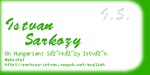 istvan sarkozy business card